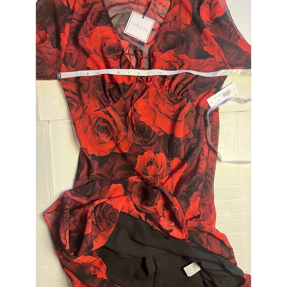 NWT-Premier Amour Womens Long Sleeve Floral Maxi Dress Size 10 dark romantic - Picture 12 of 15